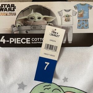 Star Wars Mandalorian Baby Yoda Green and Gray Sleepwear Set
